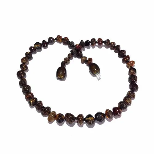 Adult Evergreen Polished Green Baltic Amber Necklace