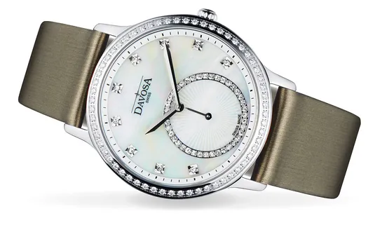 Audrey Quartz Swiss-Made White Pearl Ladies Dress Watch 16755725