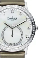 Audrey Quartz Swiss-Made White Pearl Ladies Dress Watch 16755725