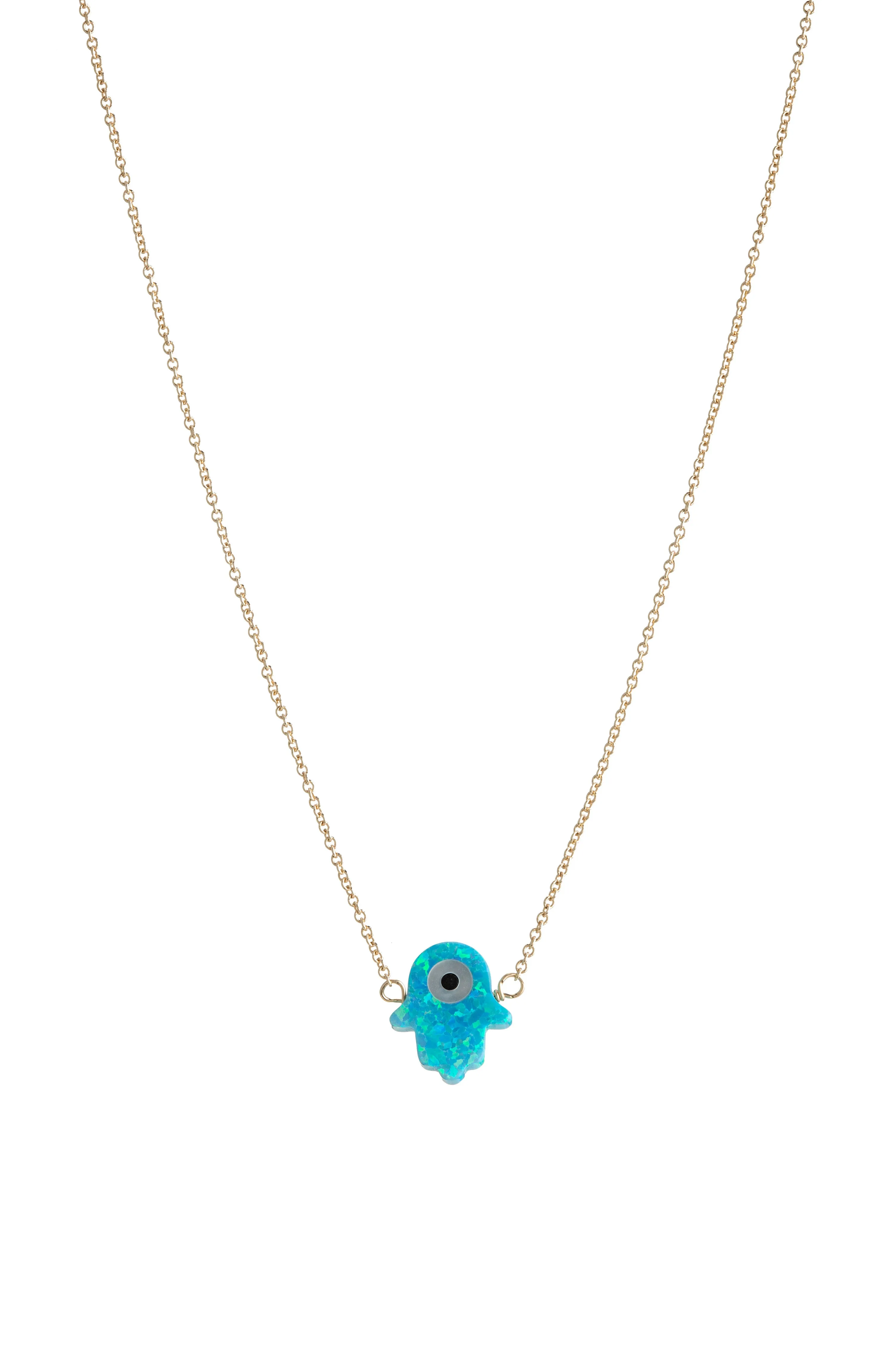 bara boheme | Small "HAMSA" Opal Necklace