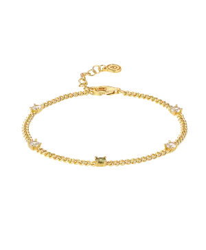 Birthstone Bracelet August 18ct Gold Plated