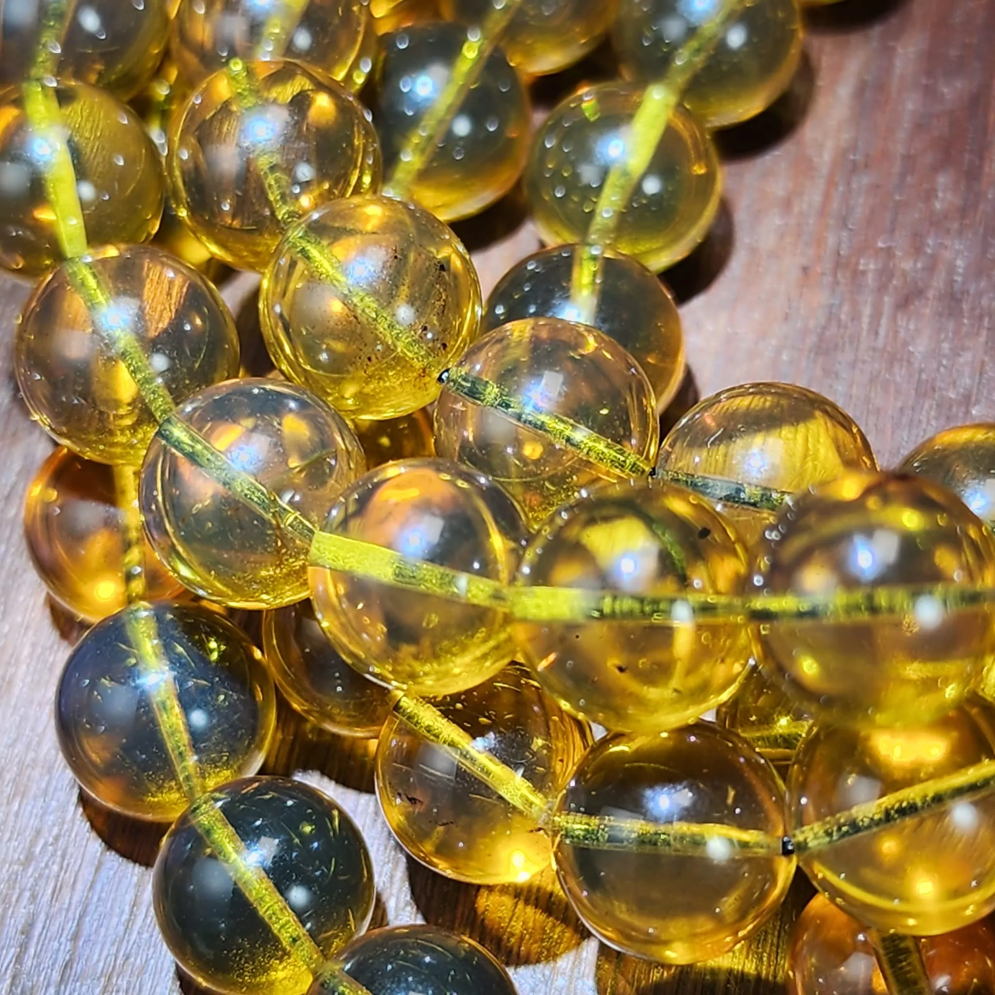 Blue Amber 108 Beads
