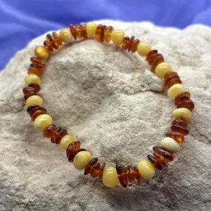 Bracelet Amber Beads Light