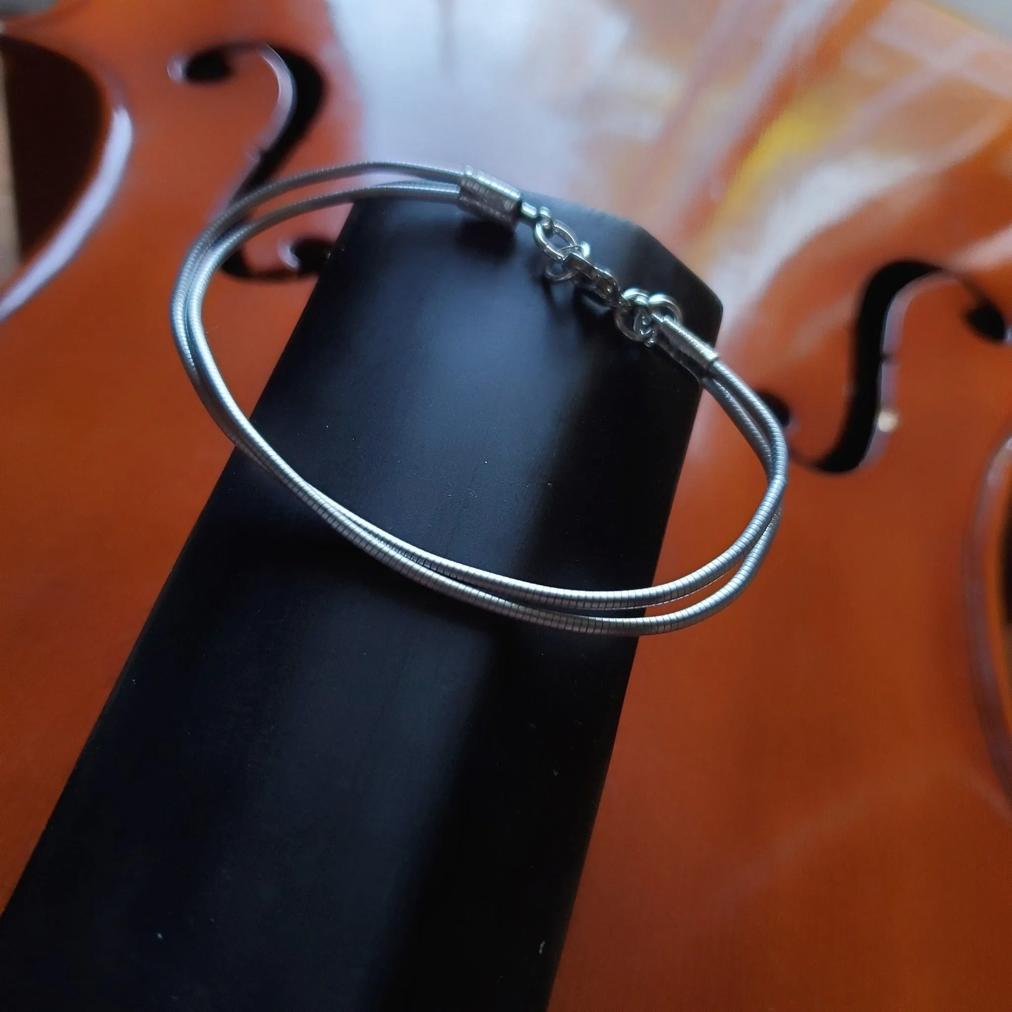 Cello String Unisex Clasp Bracelet