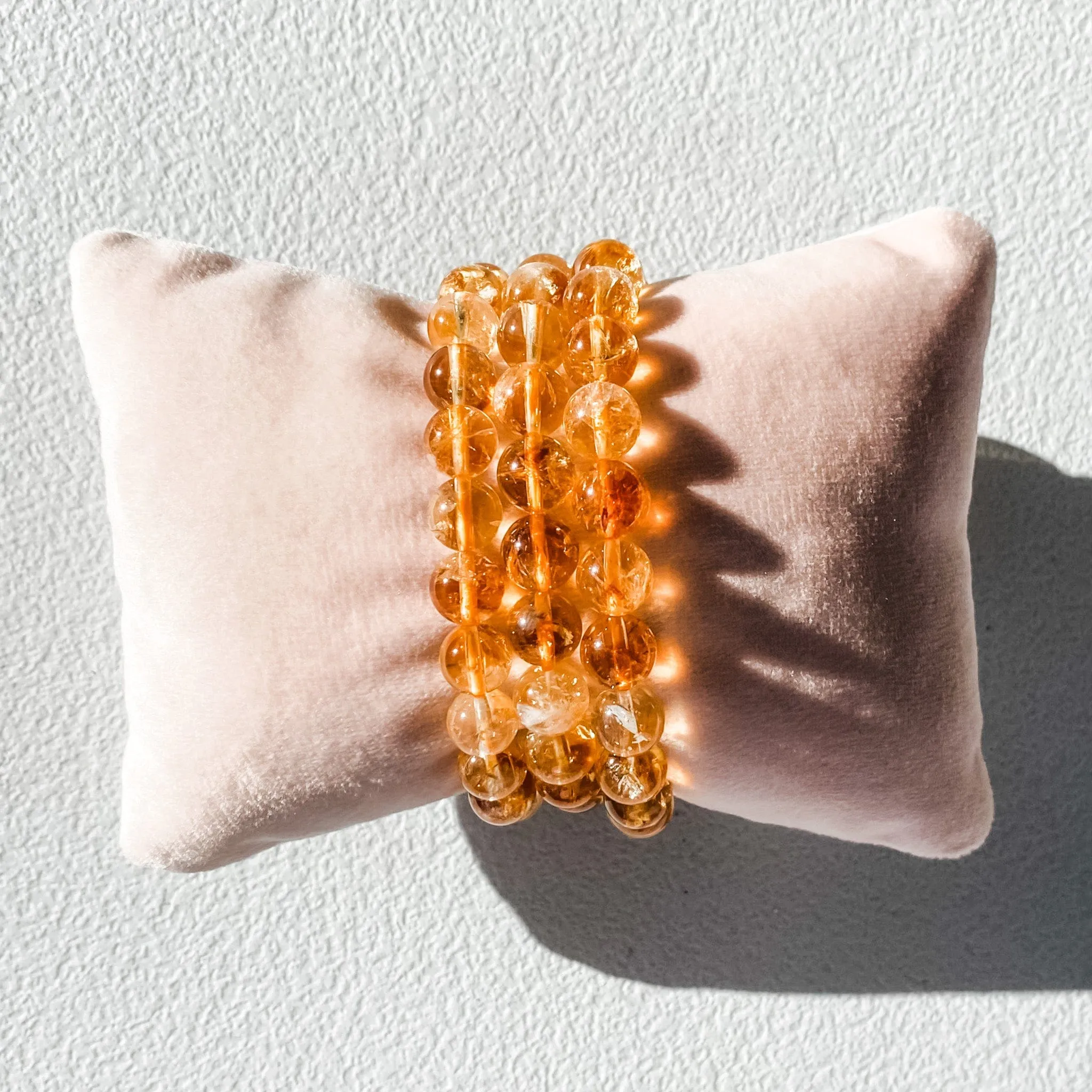Citrine Stone Stretch Bracelet-8mm