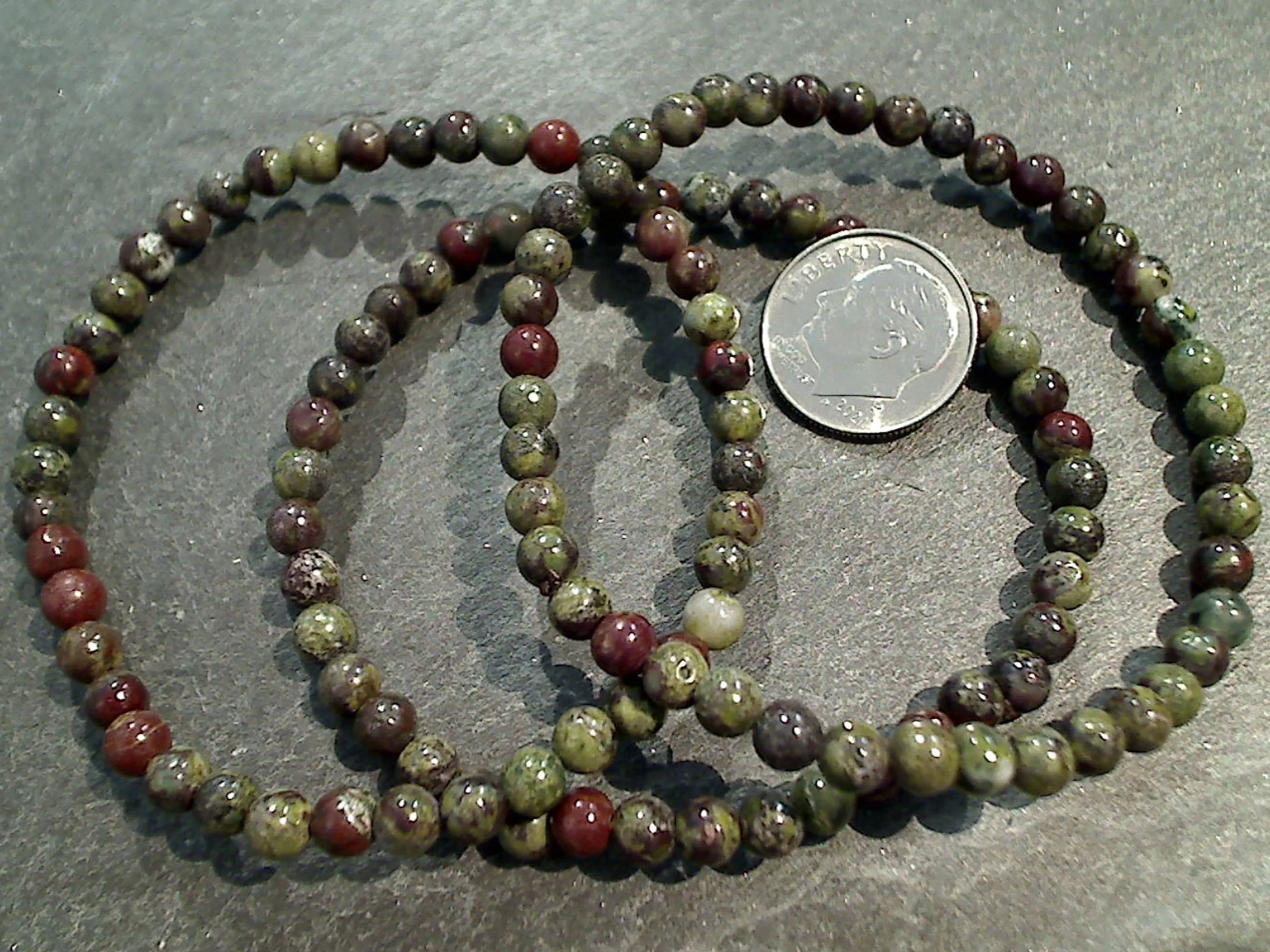 Dragon Blood Jasper 4MM Stretch Bracelet