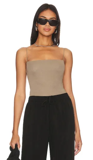 Enza Costa Essential Strappy Tank in Beige