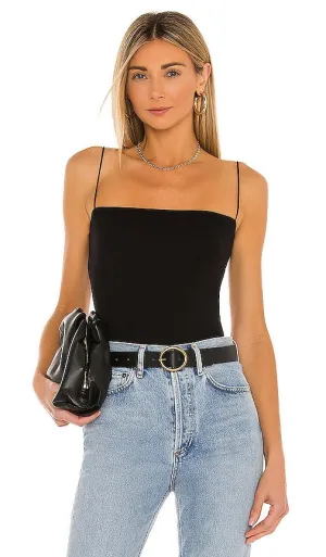 Enza Costa Essential Strappy Tank in Black