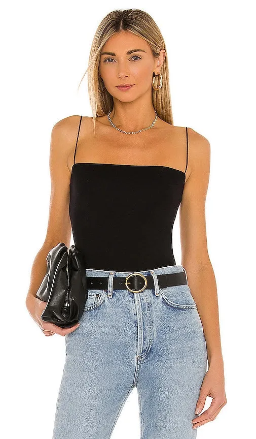 Enza Costa Essential Strappy Tank in Black