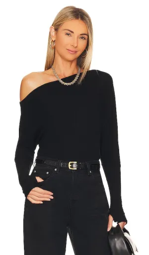 Enza Costa Slouch Top in Black