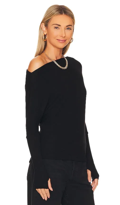Enza Costa Slouch Top in Black