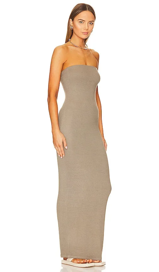 Enza Costa Strapless Dress in Olive