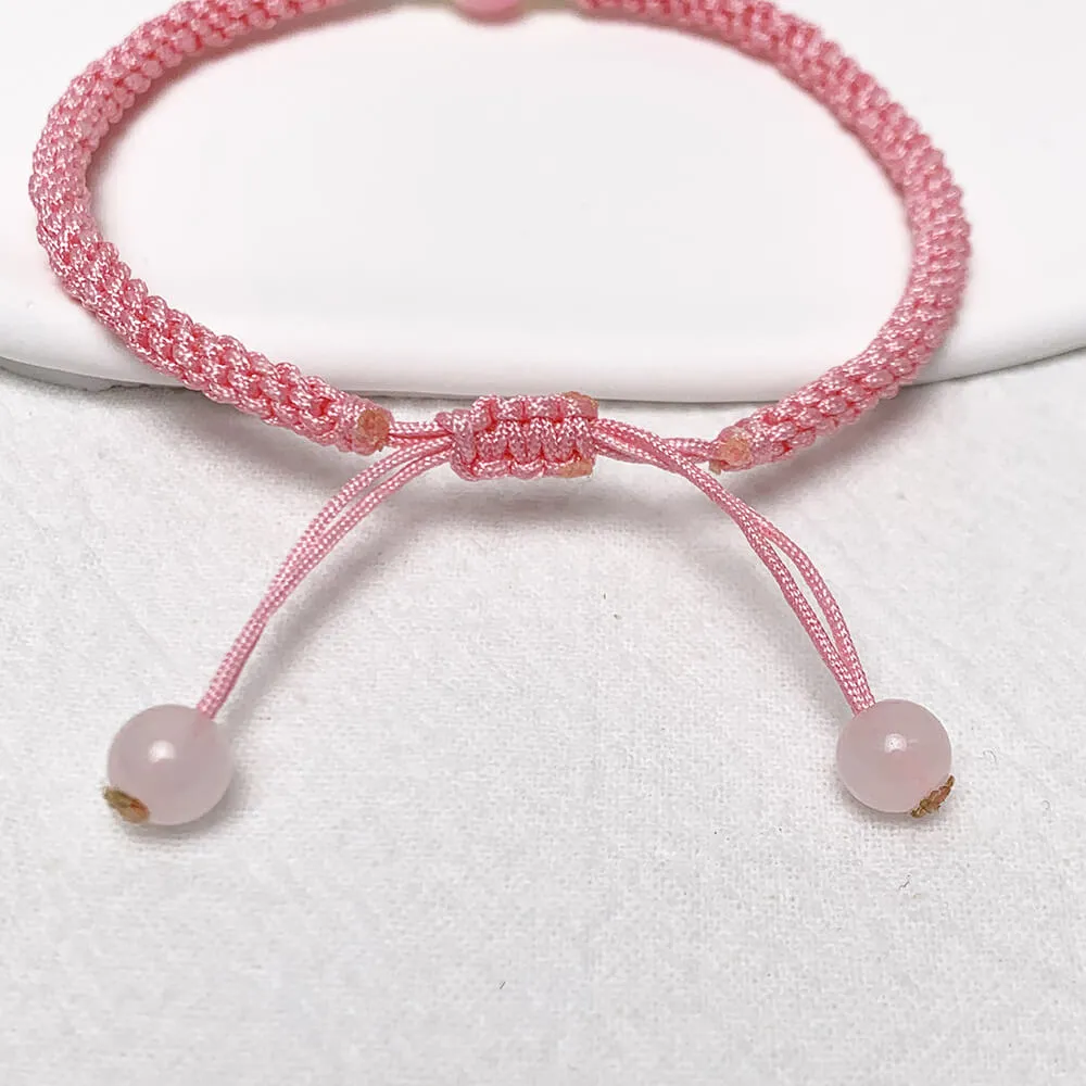Gradient Bead Skinny Braided Friendship Boho Bracelet