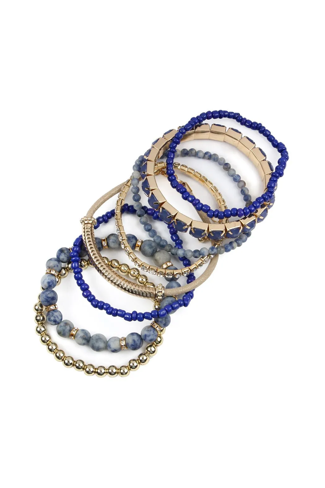 Hdb2269 - Plus Size Stackable Beads Bracelet Set