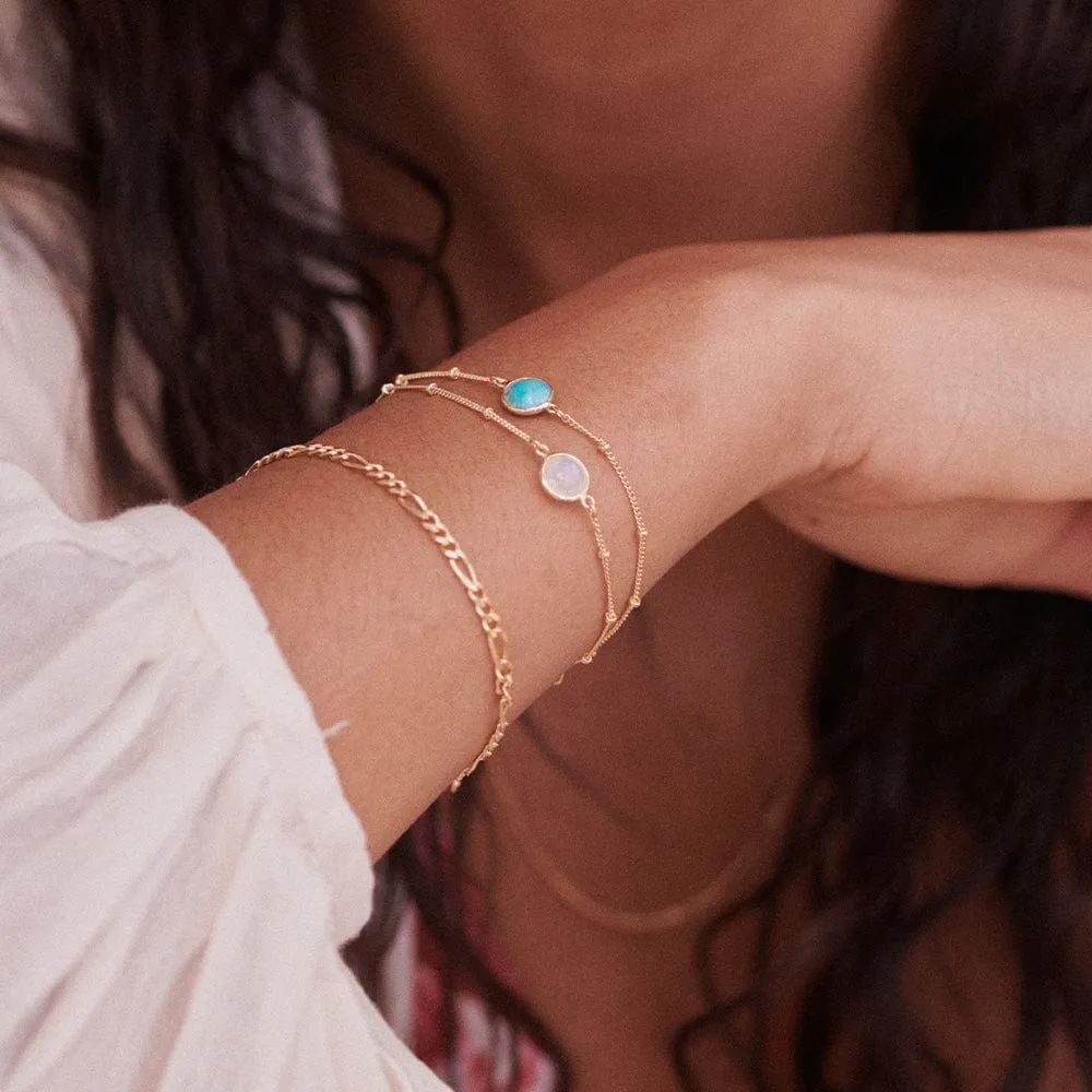 Healing Stone Bracelet 18ct Gold Plate