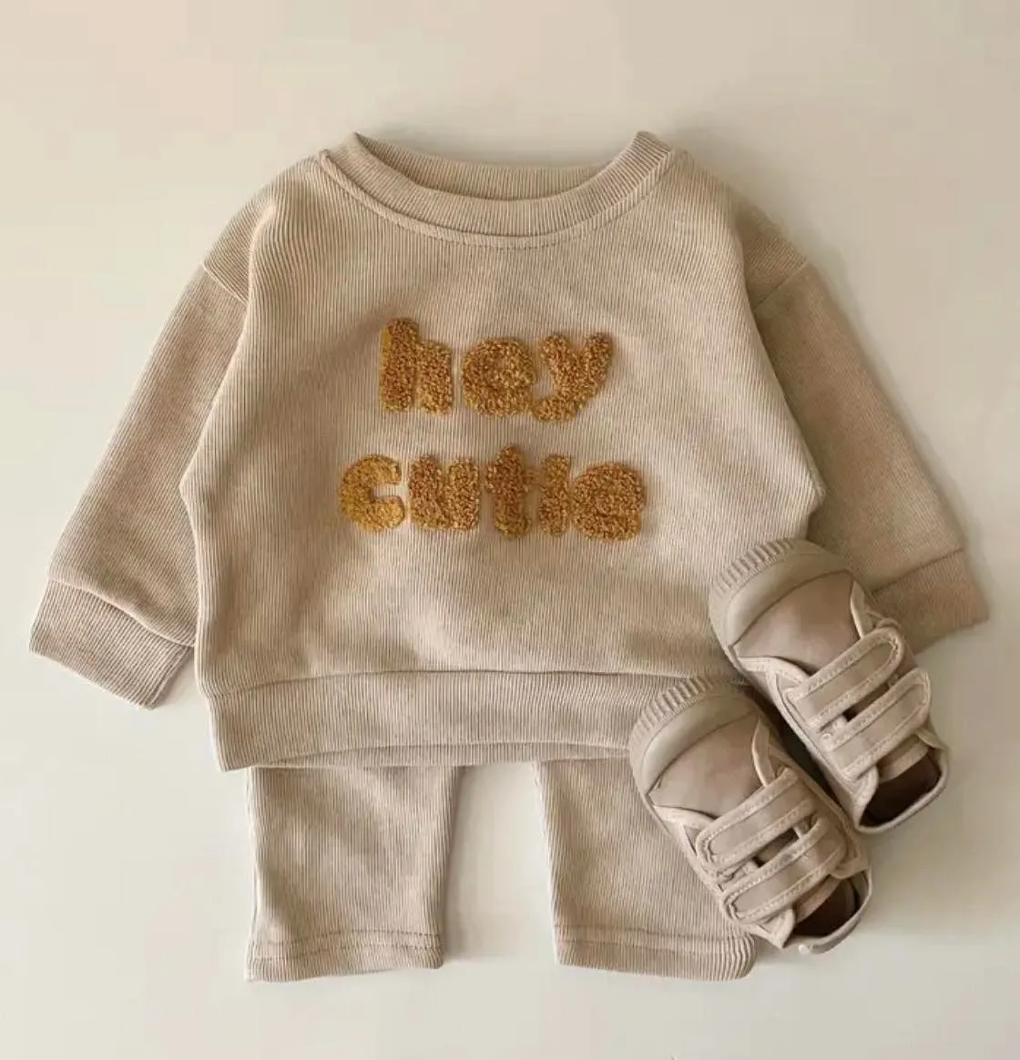 Hey Cutie Camel 2 Piece Tracksuit Set