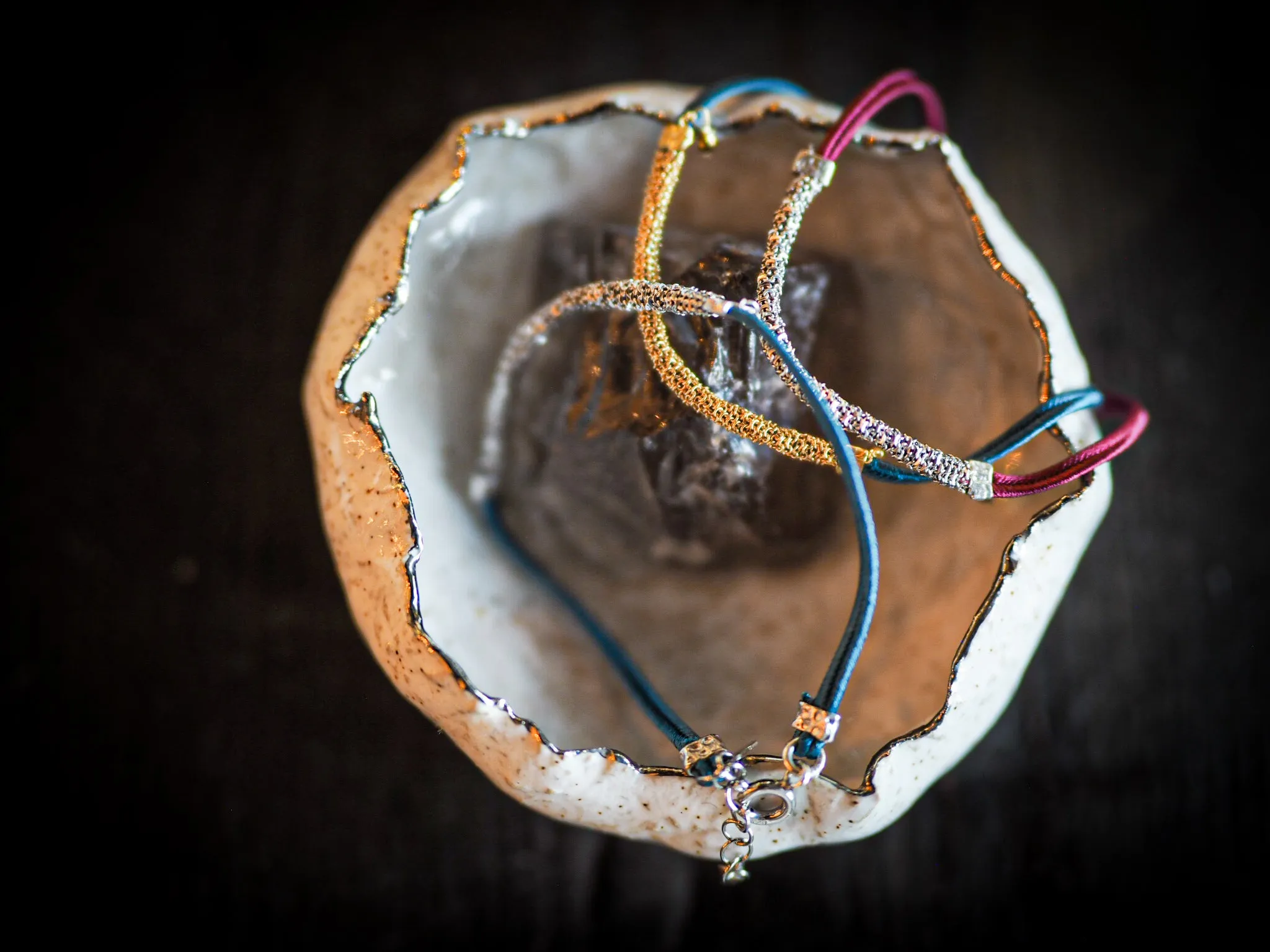 Little Muamara Hand loom bracelet (Sterling silver gold Plated)