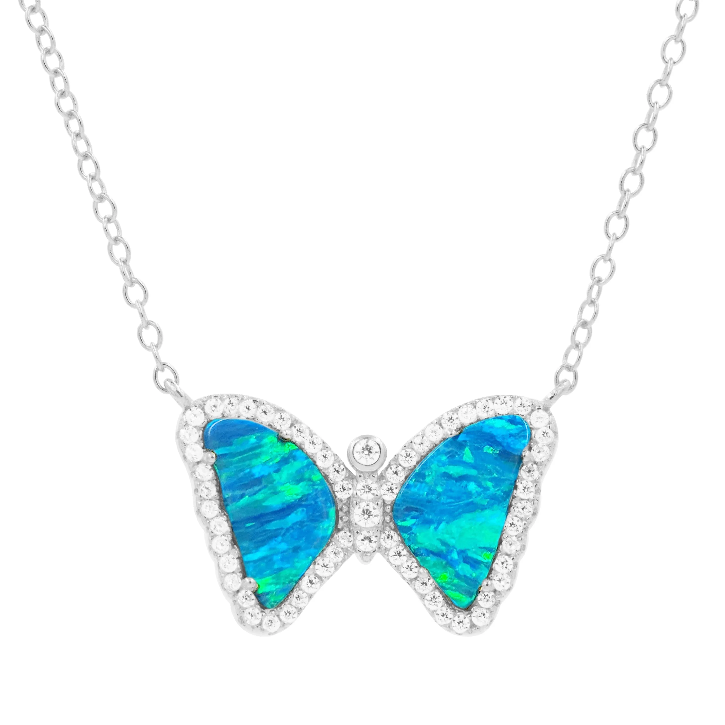 Mini Opal Butterfly Necklace