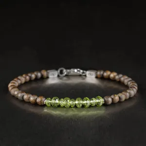 Peridot - Matte Bronzite Bracelet III (4-5mm)