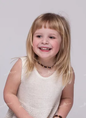 Premium Raw Baltic Amber Necklace and/or Bracelet For Children / Extra Safe