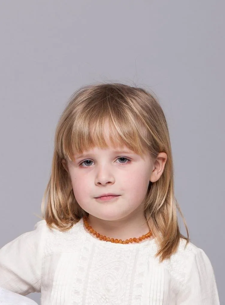 RAW AMBER TEETHING NECKLACE & BRACELET FOR CHILDREN / HONEY COLOUR / UNPOLISHED / EXTRA SAFE & EFFECTIVE