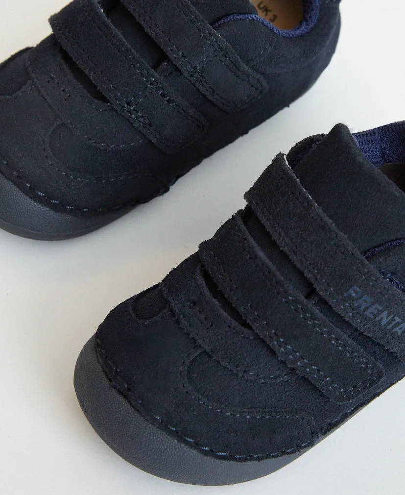 Rocket Navy Suede First Walker Trainer