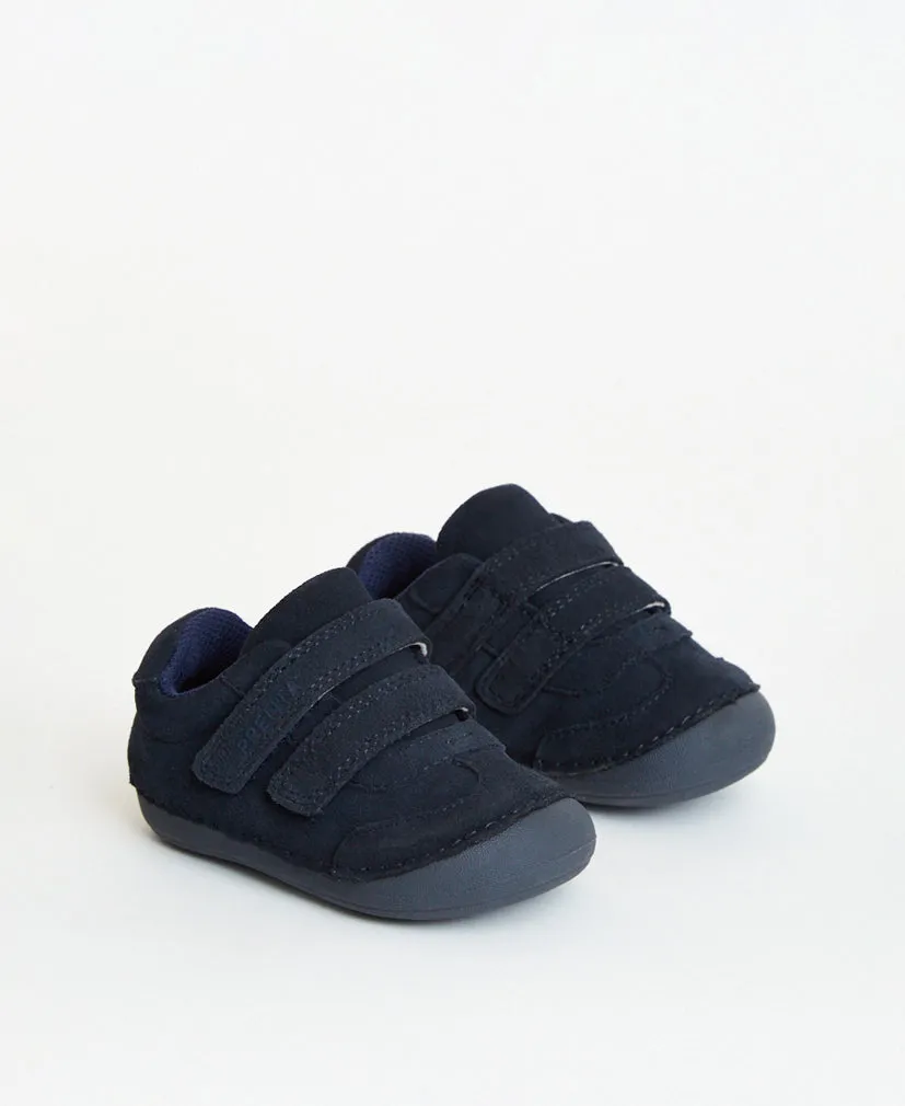 Rocket Navy Suede First Walker Trainer