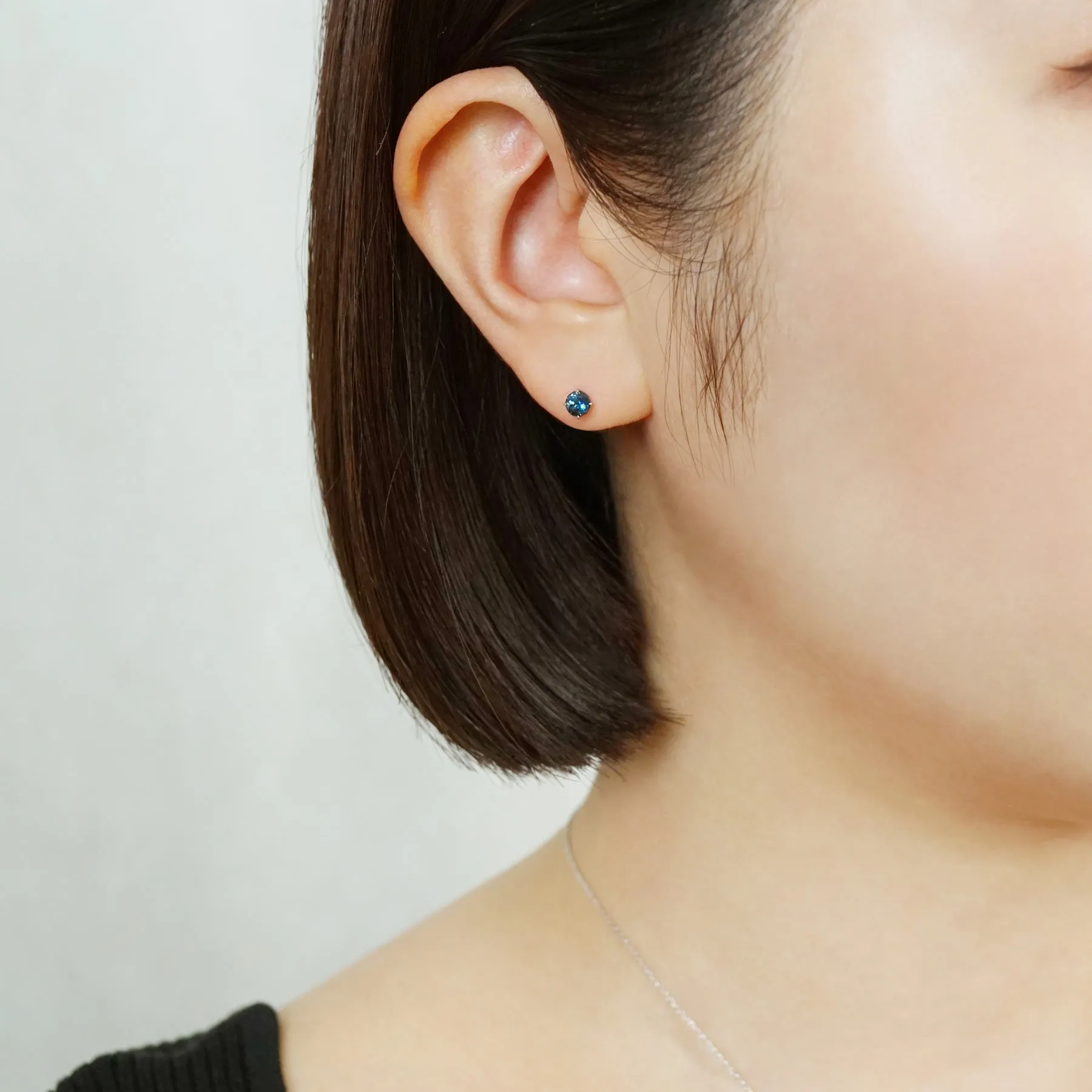 [Second Earrings] Platinum London Blue Topaz Earrings