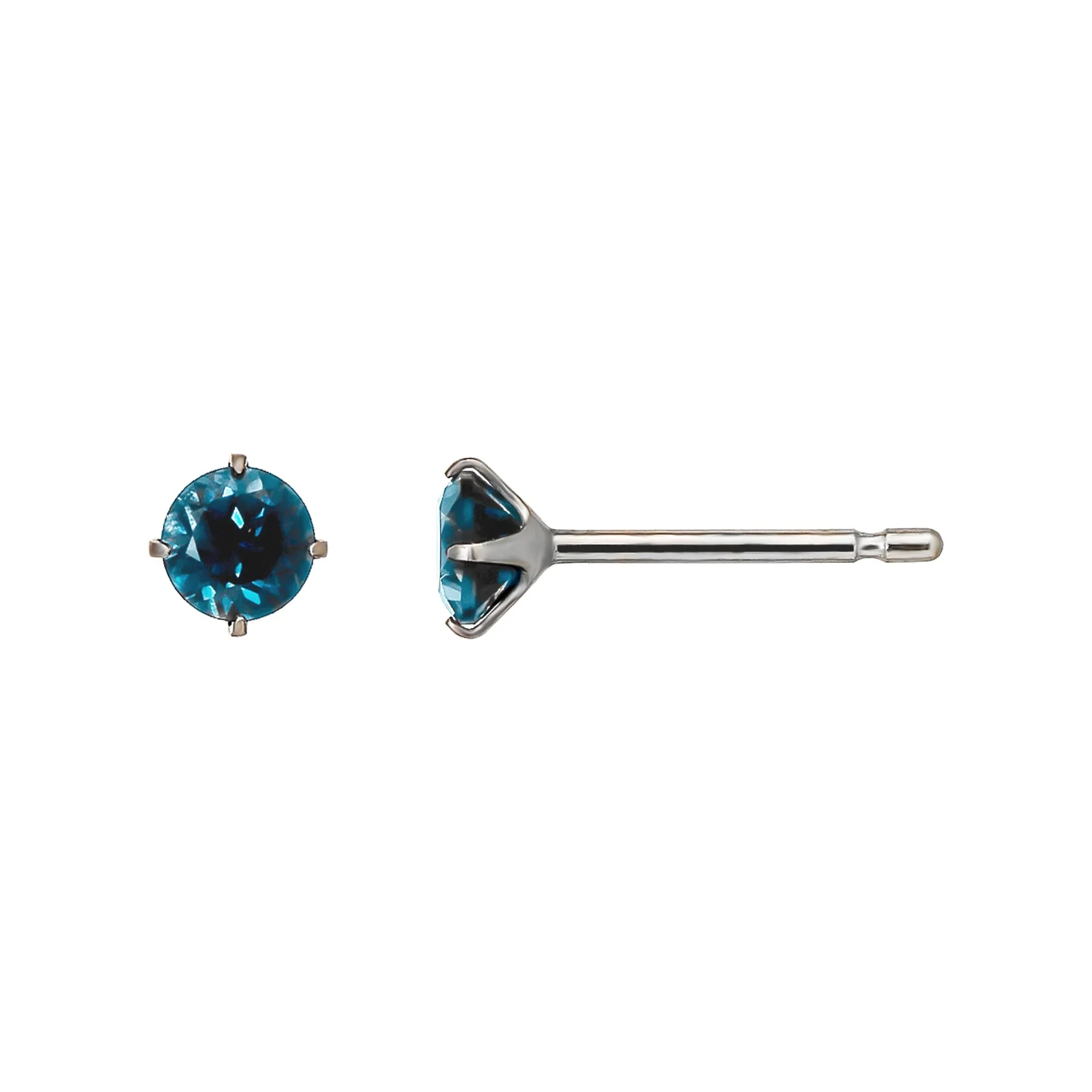 [Second Earrings] Platinum London Blue Topaz Earrings