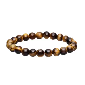Tiger Eye Crystal Bead Bracelet 8mm