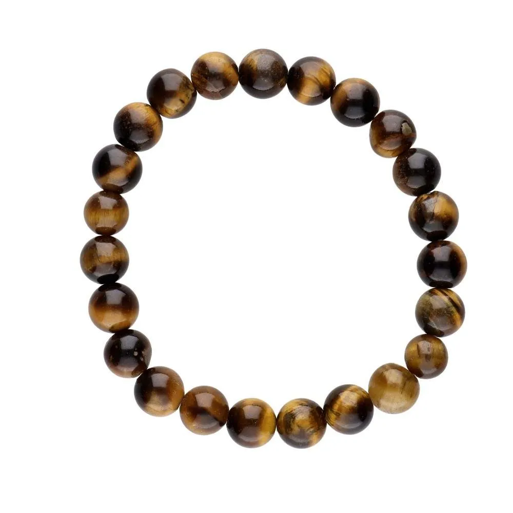 Tiger Eye Crystal Bead Bracelet 8mm