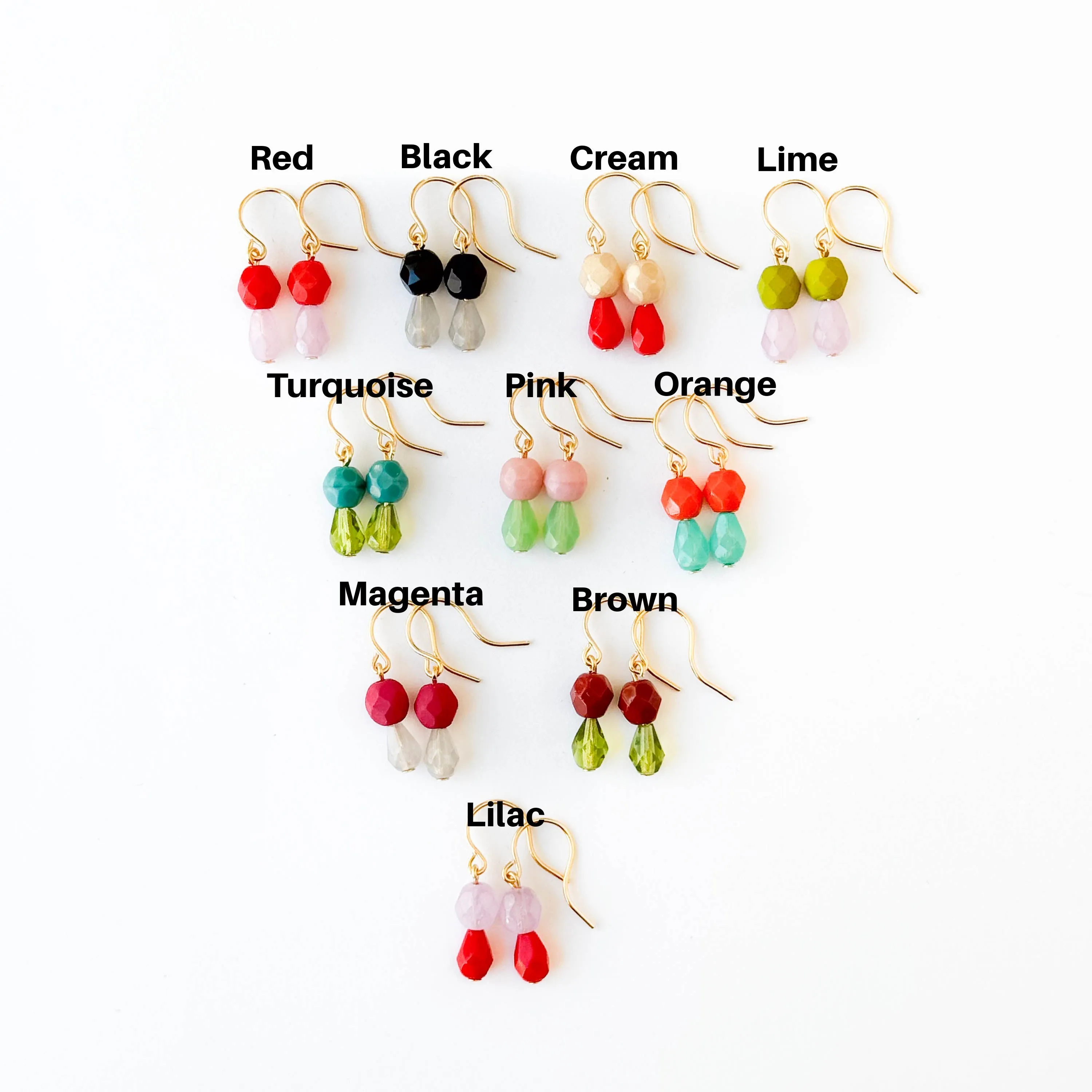 Tiny Color Drop Earrings - WS
