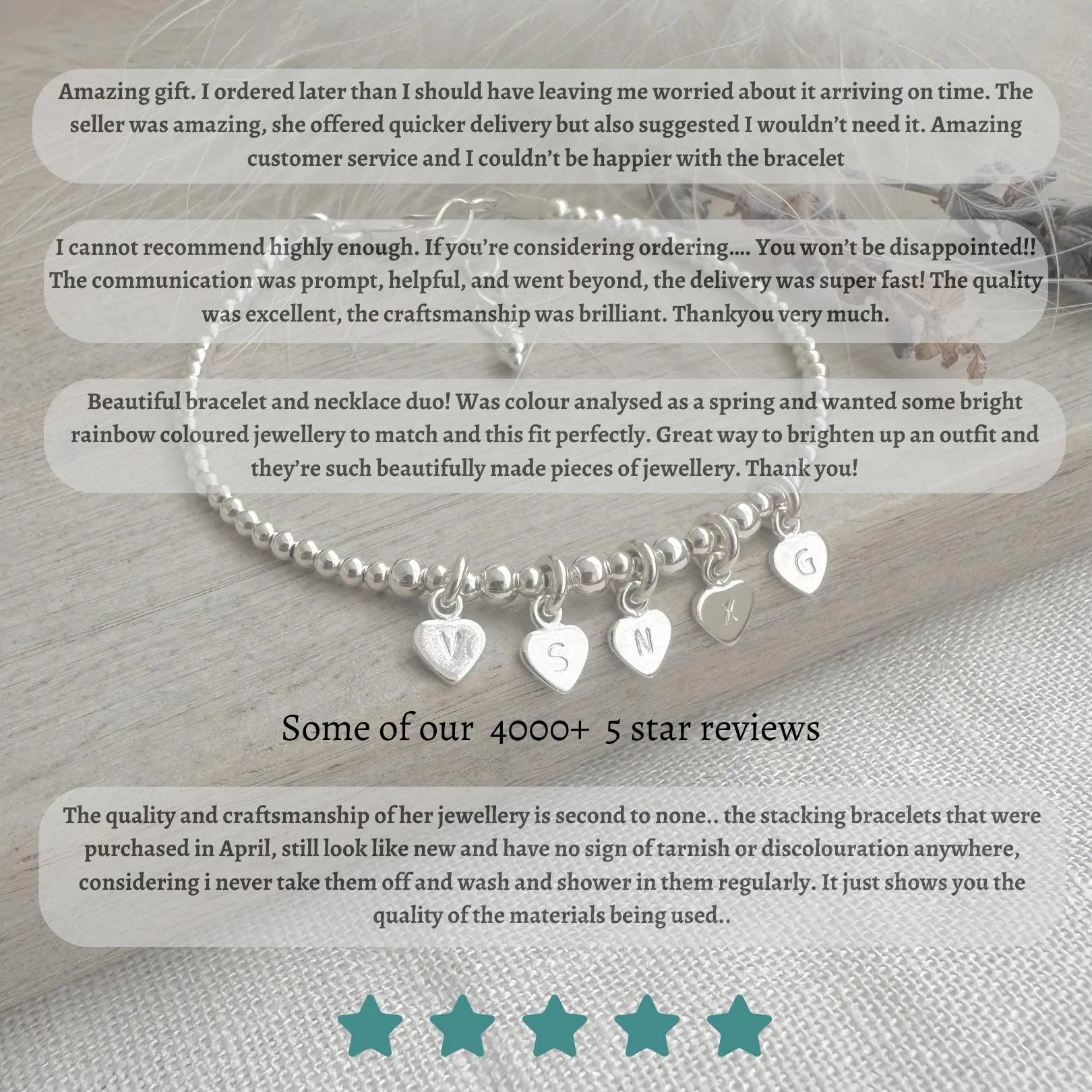 Two Birthstones Valentines Day Bracelet  , for women in Sterling Silver, His and Hers Birthstone  Bracelet