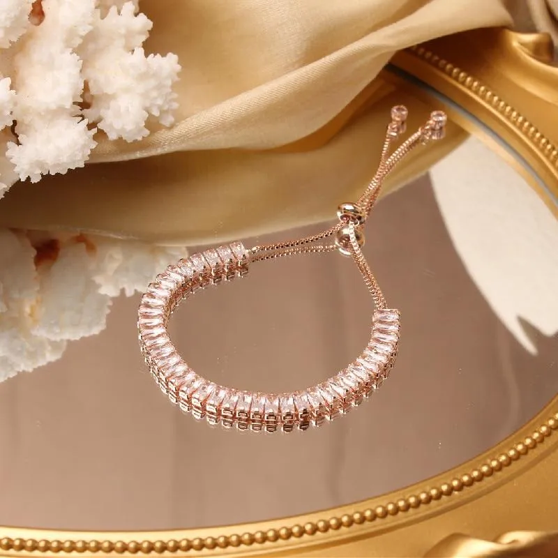 Women Luxury Flower Zircon Adjustable Bracelet