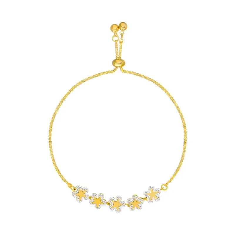 Women Luxury Flower Zircon Adjustable Bracelet