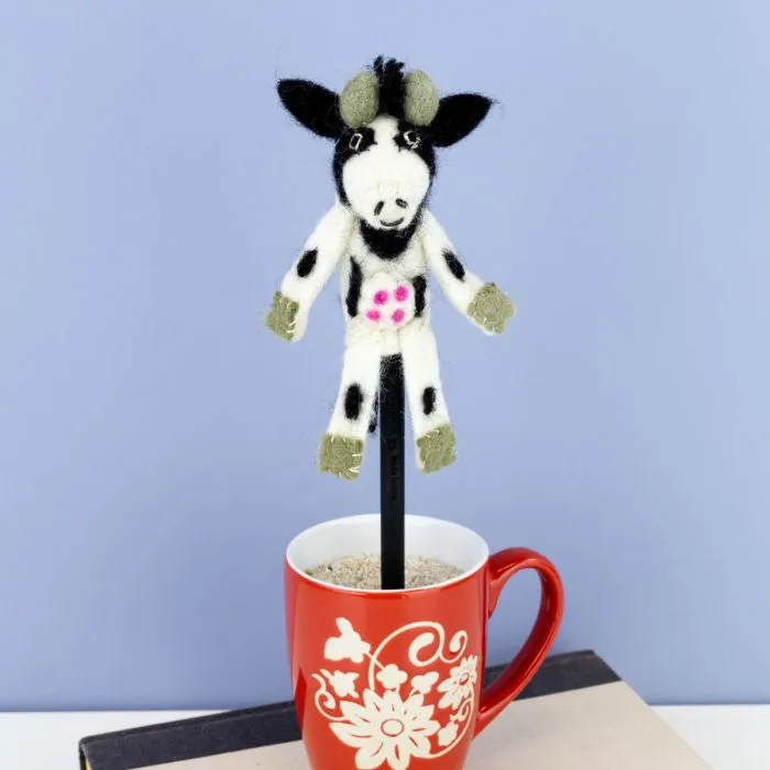 Woolie Cow Finger Puppet